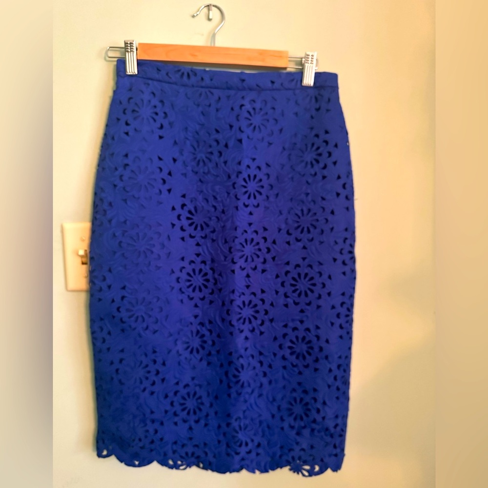 Midi blue banana republic skirt